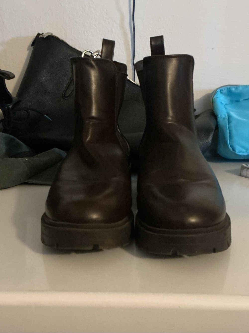 Primark Dark Brown Chelsea Booties with Lug Sole
